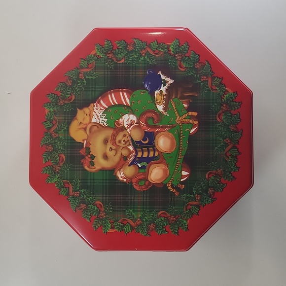 Vintage Ullman Co. Christmas Teddy Bear Container - Picture 1 of 11